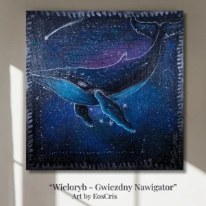 „Wieloryb Gwiezdny Nawigator” 1200x1200 mockup
